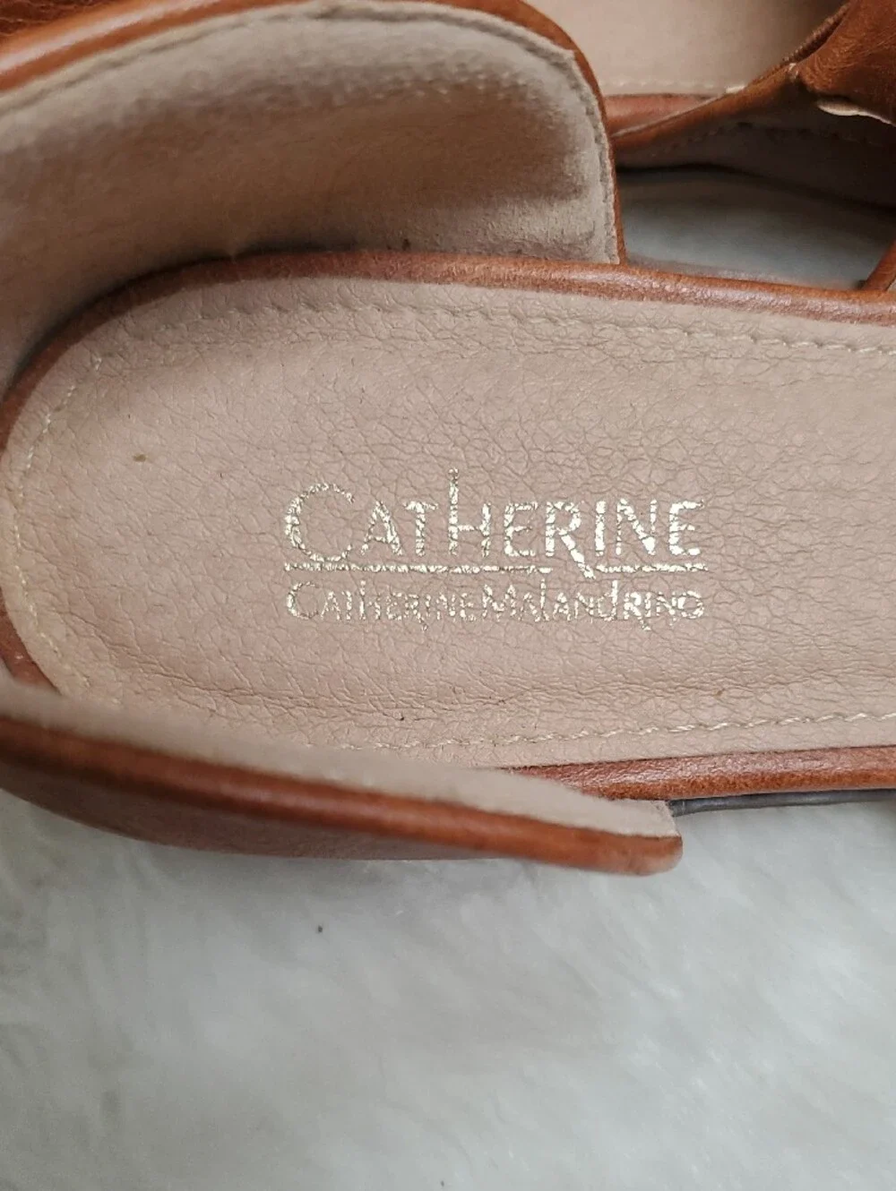 Catherine Malandrino Alaney Tan Cognac Pointed D'Orsay Flats